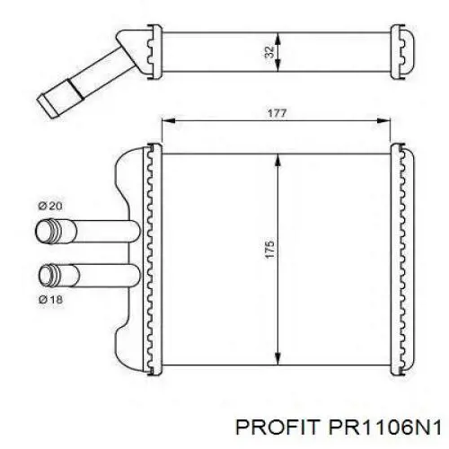 Радіатор пічки (обігрівача) PR1106N1 Profit