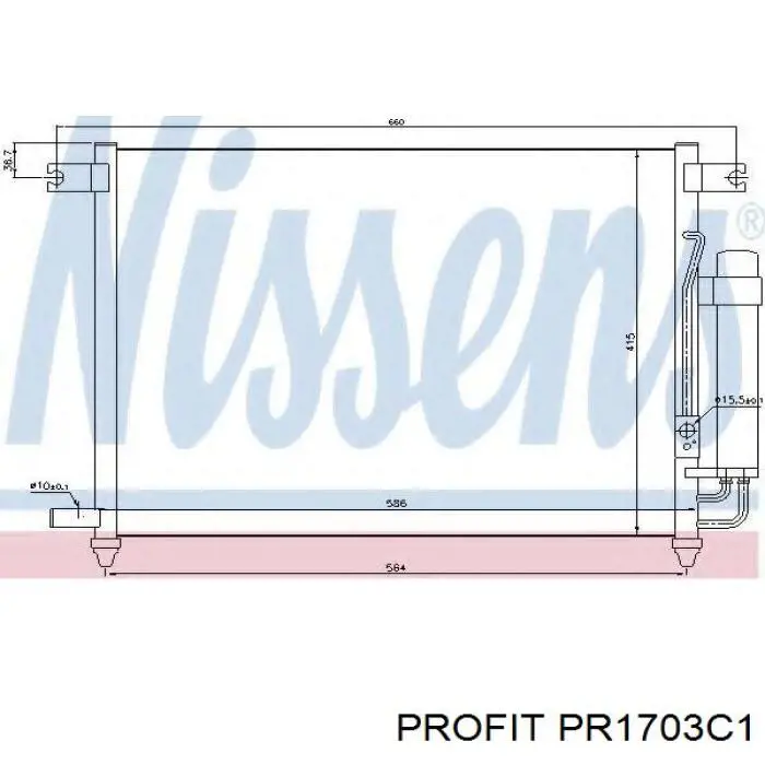 PR1703C1 Profit радіатор кондиціонера