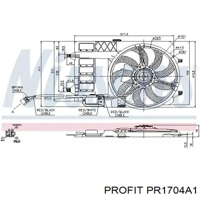 Купити PR1704A1 Profit Радіатор двигуна