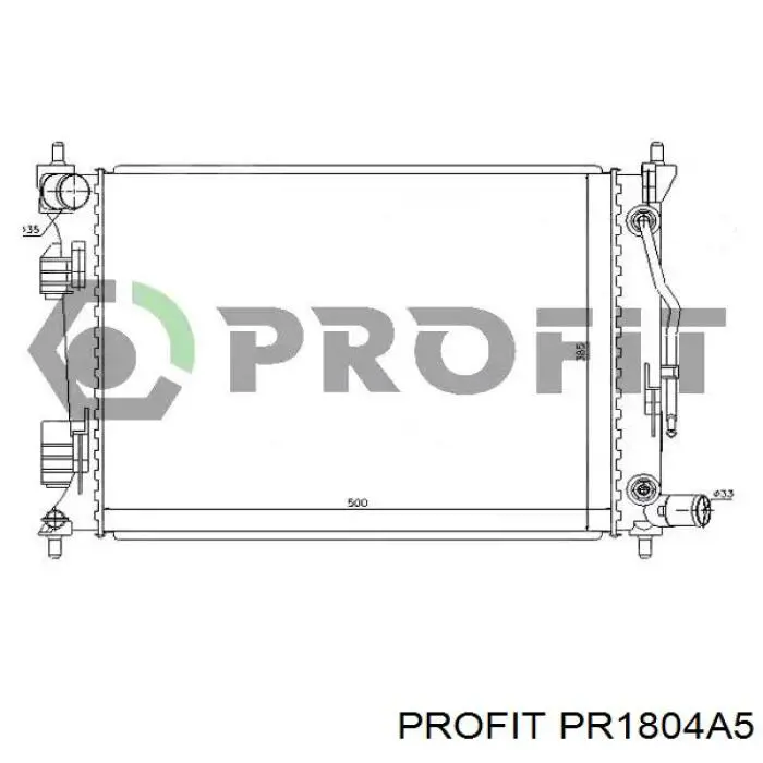 PR1804A5 Profit радіатор охолодження двигуна