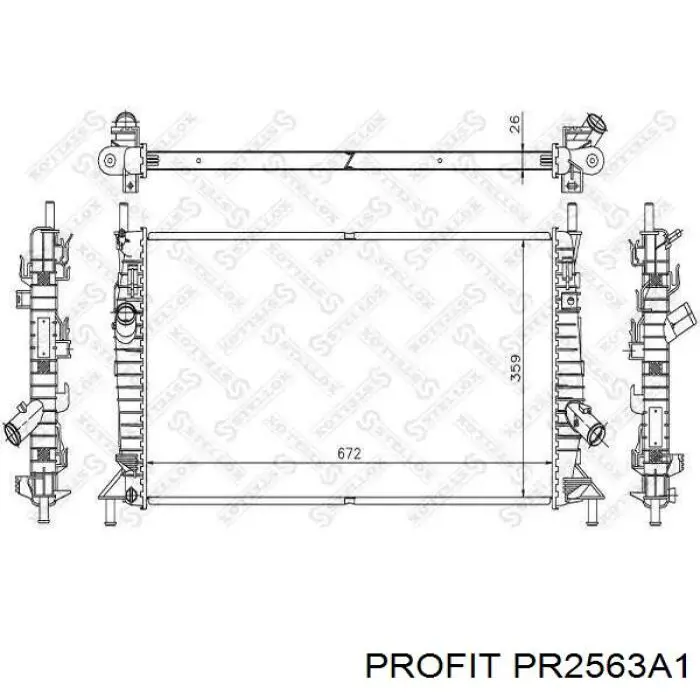 Купити PR2563A1 Profit Радіатор двигуна