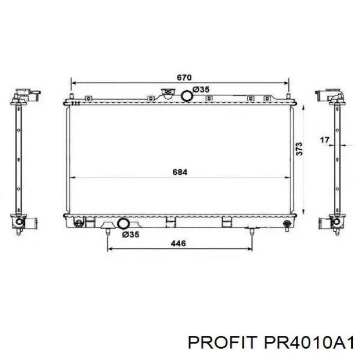 Радіатор 4010A1 Profit