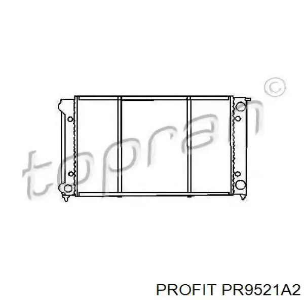 Радіатор охолодження двигуна PR9521A2 Profit