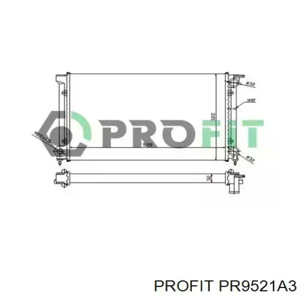 PR9521A3 Profit Радіатор охолодження двигуна