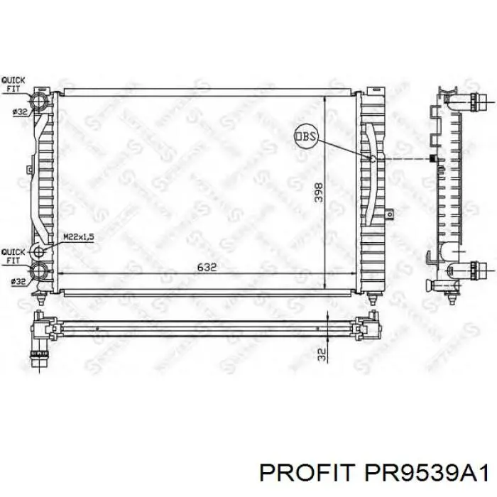Радіатор PR9539A1 Profit