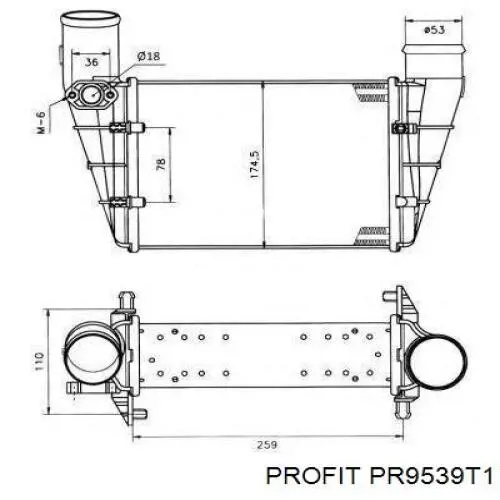 PR9539T1 Profit радіатор интеркуллера
