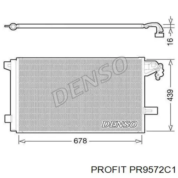 Радіатор кондиціонера PR9572C1 Profit