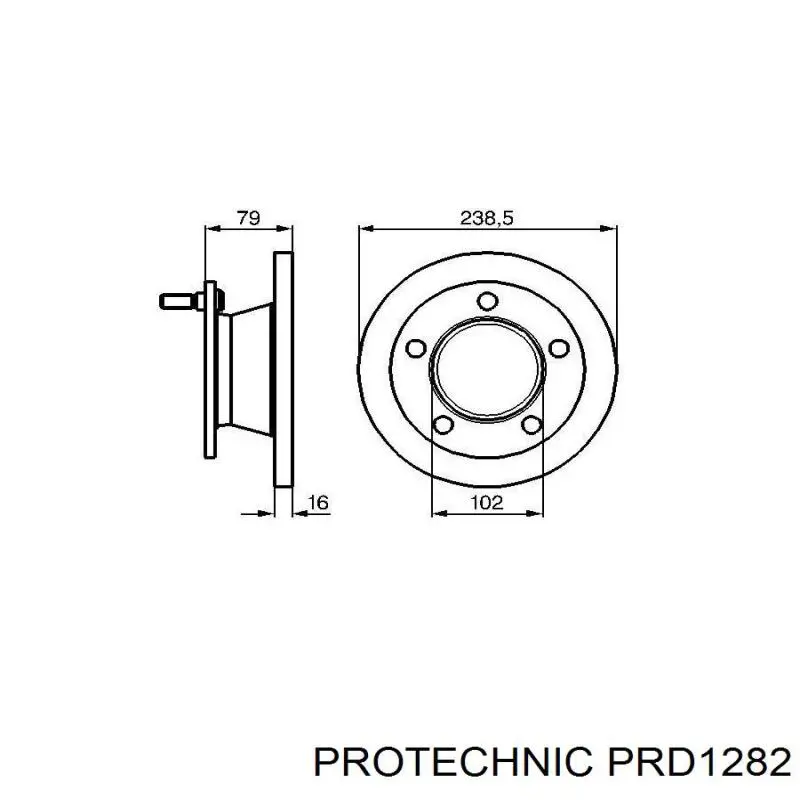 PRD1282 Protechnic диск гальмівний передній