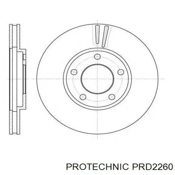 PRD2260 Protechnic диск гальмівний передній