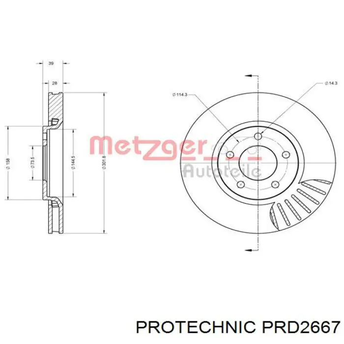 Купити PRD2667 Protechnic Ротор гальмівний
