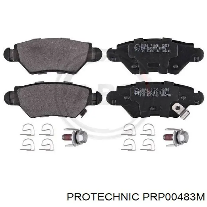 PRP00483M Protechnic колодки гальмові задні, дискові