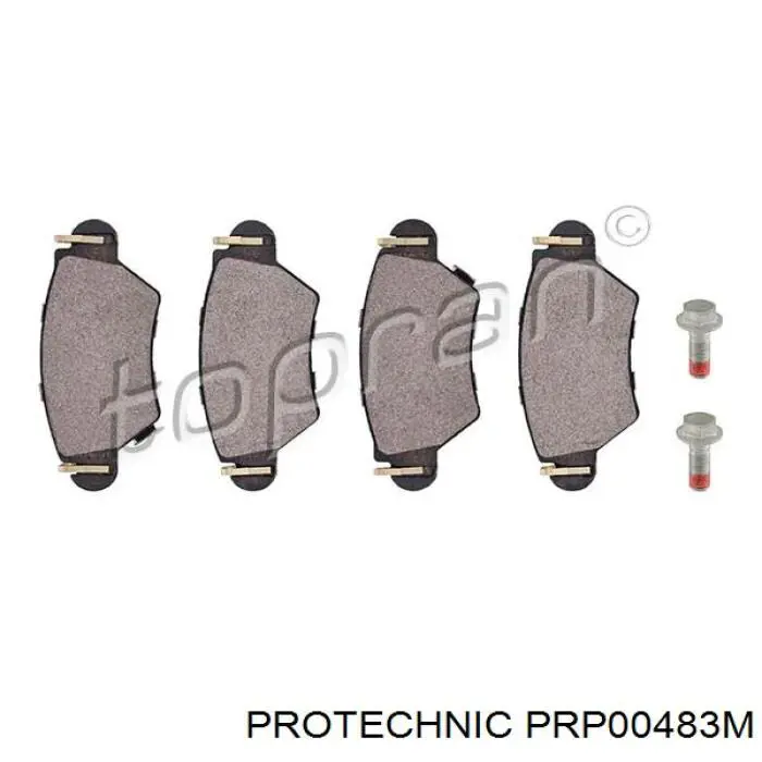 Задні гальмівні колодки Protechnic PRP00483M ціна, від 13.22 USD