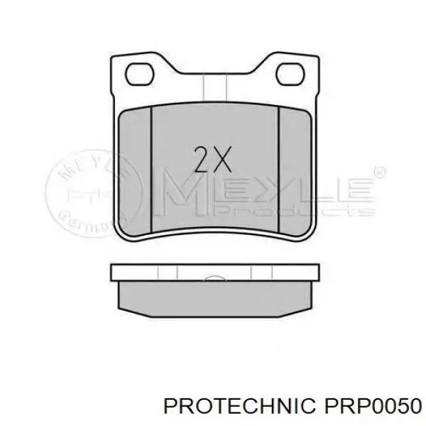 PRP0050 Protechnic Колодки гальмівні задні, дискові