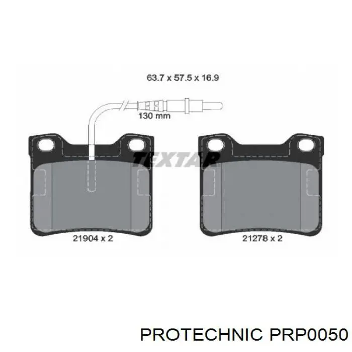 Купити PRP0050 Protechnic Задні колодки