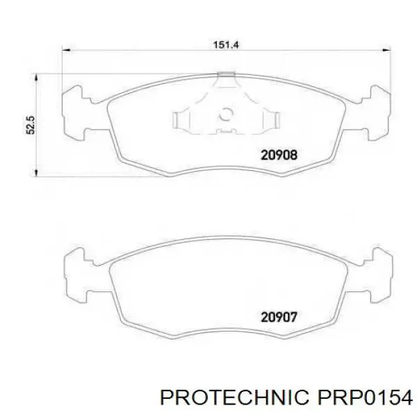Гальмівні колодки Protechnic PRP0154 ціна, від 17.53 USD