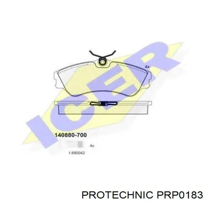 PRP0183 Protechnic колодки гальмівні передні, дискові
