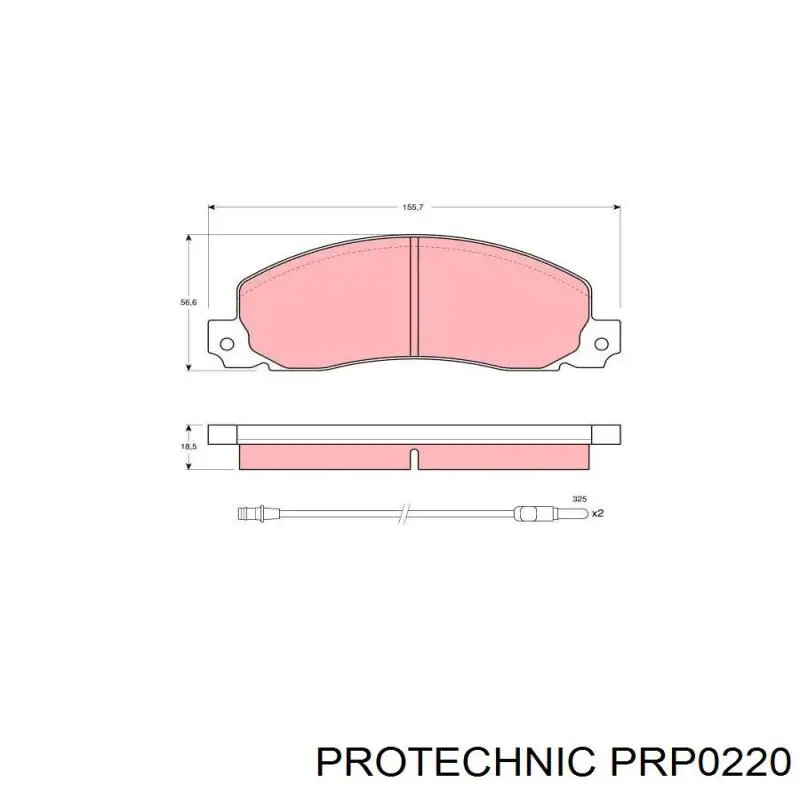 Передні тормозні колодки PRP0220 Protechnic