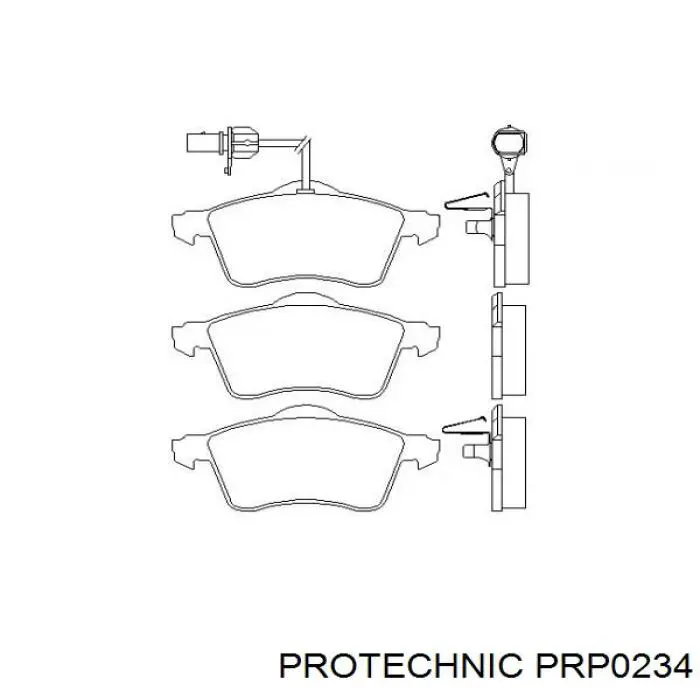 Передні тормозні колодки PRP0234 Protechnic