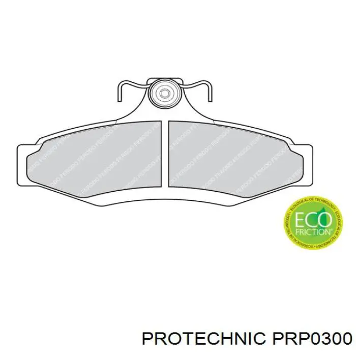 Колодки гальмові задні, дискові PRP0300 Protechnic