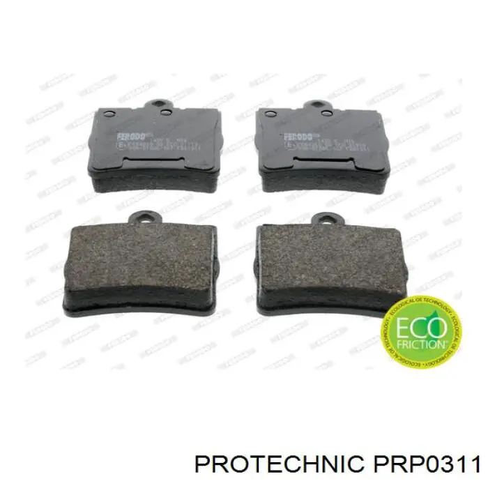 PRP0311 Protechnic колодки гальмові задні, дискові