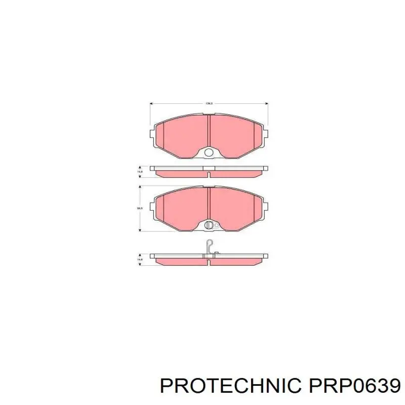 PRP0639 Protechnic Передні гальмівні колодки