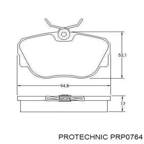 Купити PRP0764 Protechnic Задні колодки