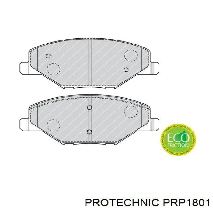 Передні тормозні колодки PRP1801 Protechnic