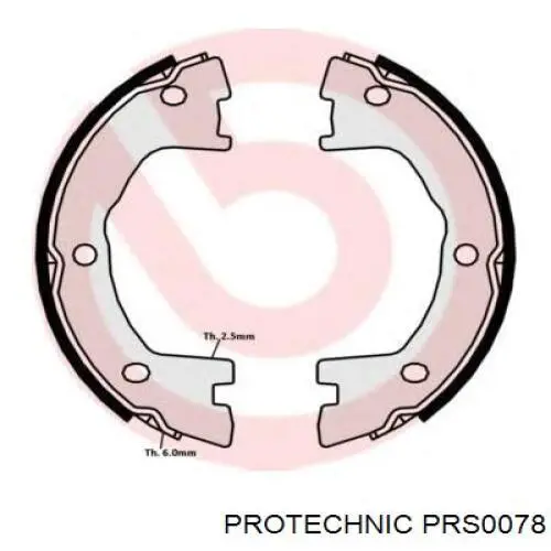 PRS0078 Protechnic Колодки гальмівні задні, барабанні