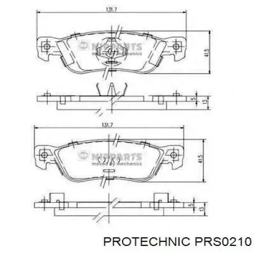 Колодки гальмові задні, барабанні Protechnic PRS0210 ціна, від 21.19 USD