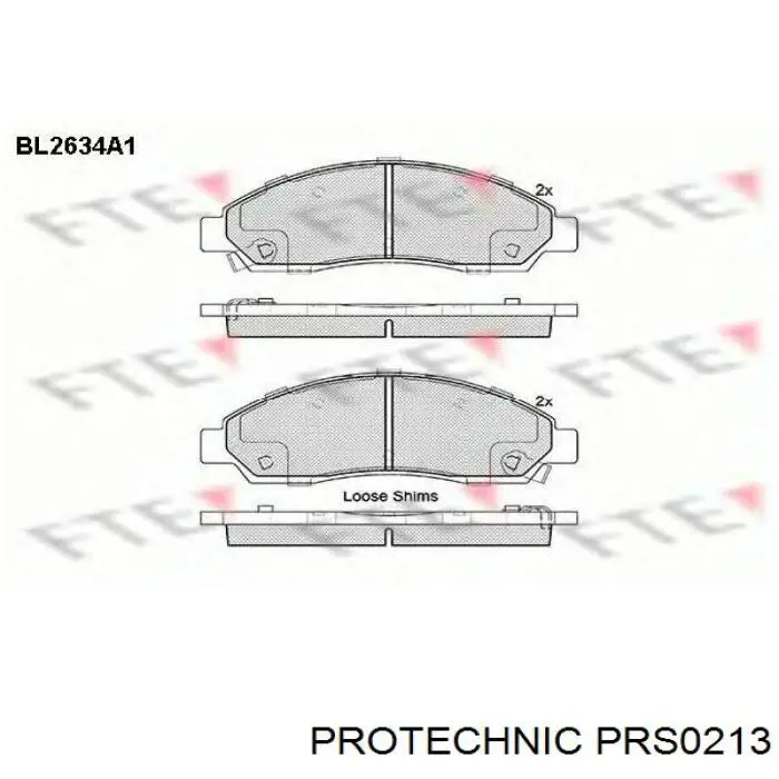 PRS0213 Protechnic Колодки гальмівні задні, барабанні