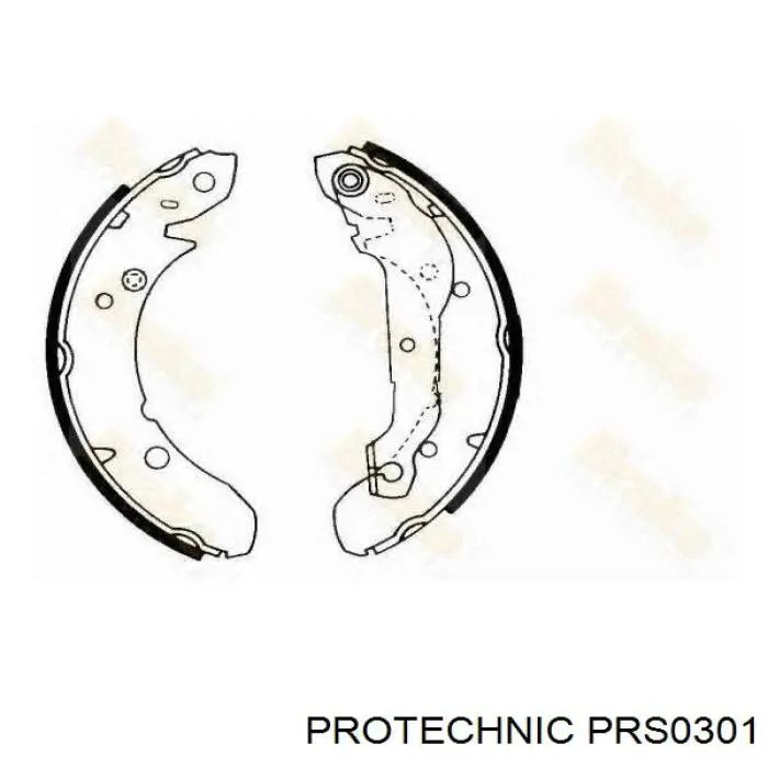 Колодки гальмові задні, барабанні PRS0301 Protechnic