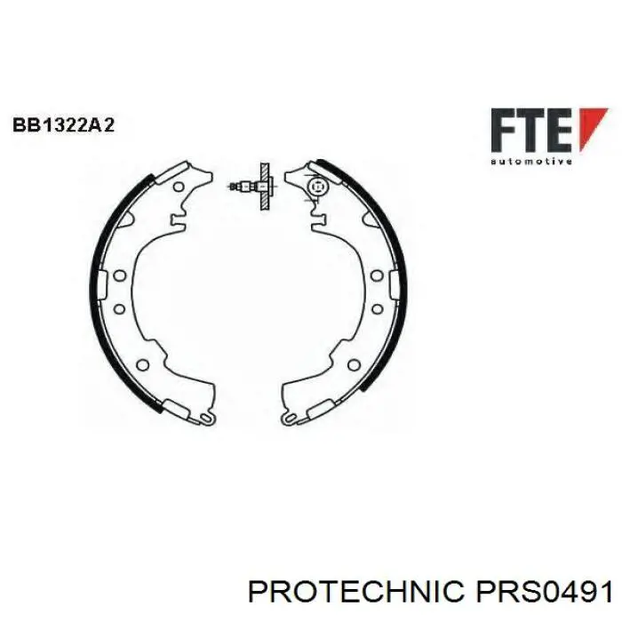 Колодки гальмові задні, барабанні Protechnic PRS0491 ціна, від 27.87 USD