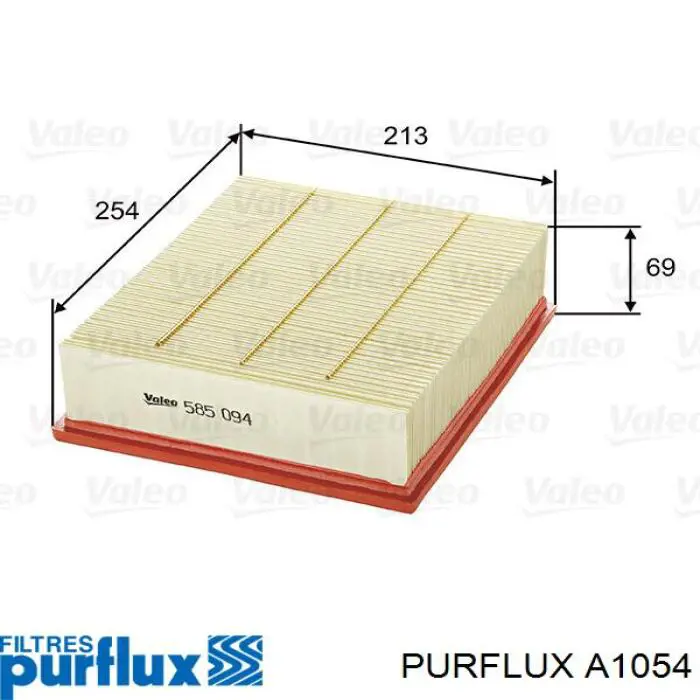 Елемент повітряного фільтра Purflux A1054 ціна, від 7.12 USD