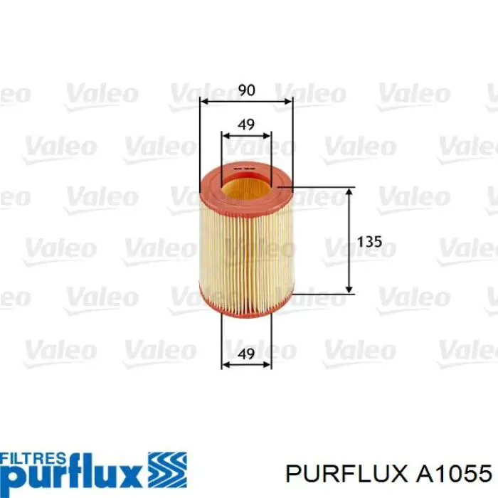 Елемент повітряного фільтра Purflux A1055 ціна, від 7.58 USD