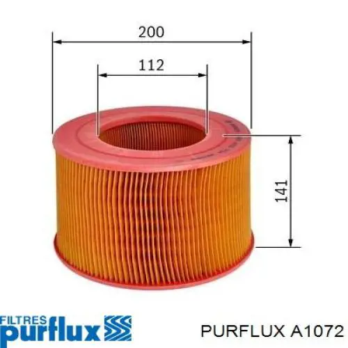 Елемент повітряного фільтра Purflux A1072 ціна, від 10.16 USD