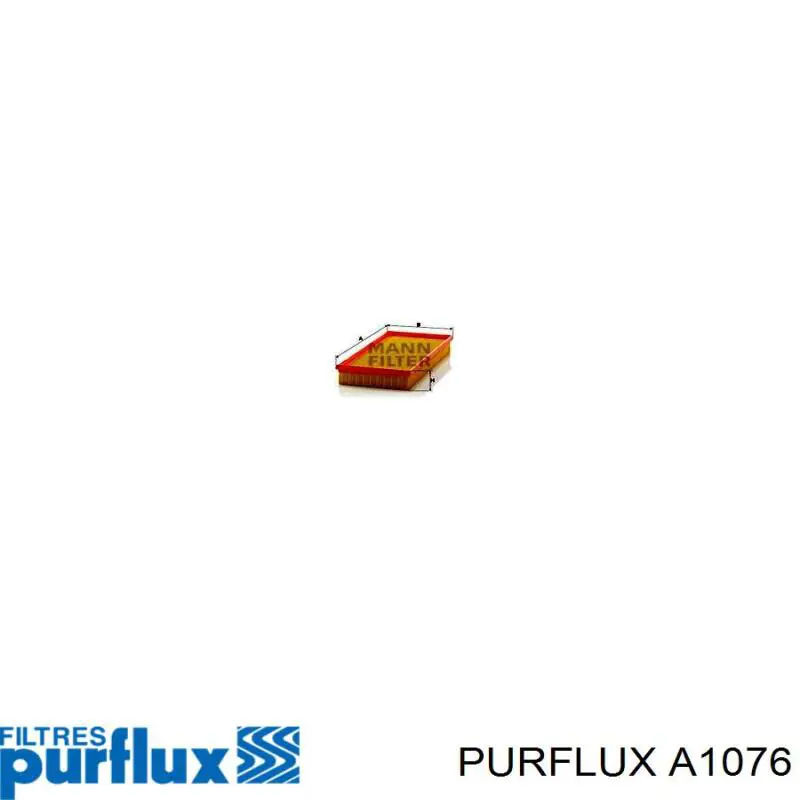Елемент повітряного фільтра Purflux A1076 ціна, від 6.13 USD