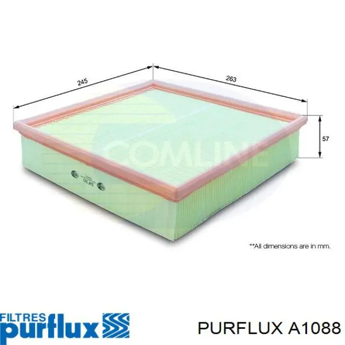 A1088 Purflux Повітряний фільтр двигуна