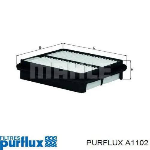 Купити A1102 Purflux Автомобільний фільтр повітря