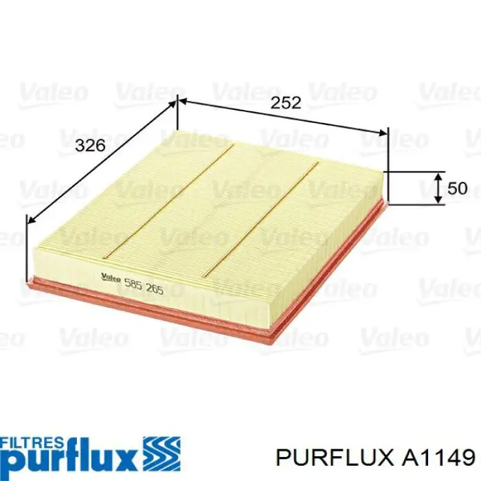 Фільтр повітряний A1149 Purflux