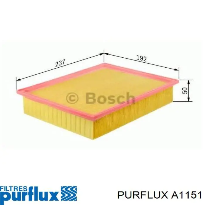 Повітряний фільтр A1151 Purflux