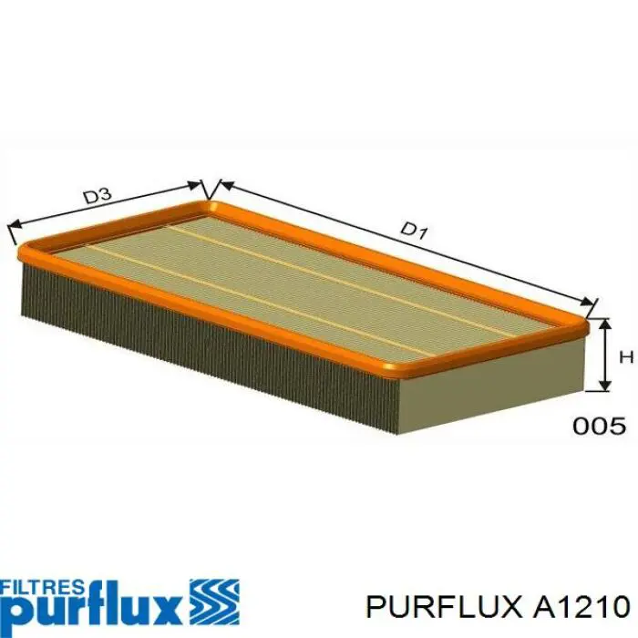 Купити A1210 Purflux Автомобільний фільтр повітря