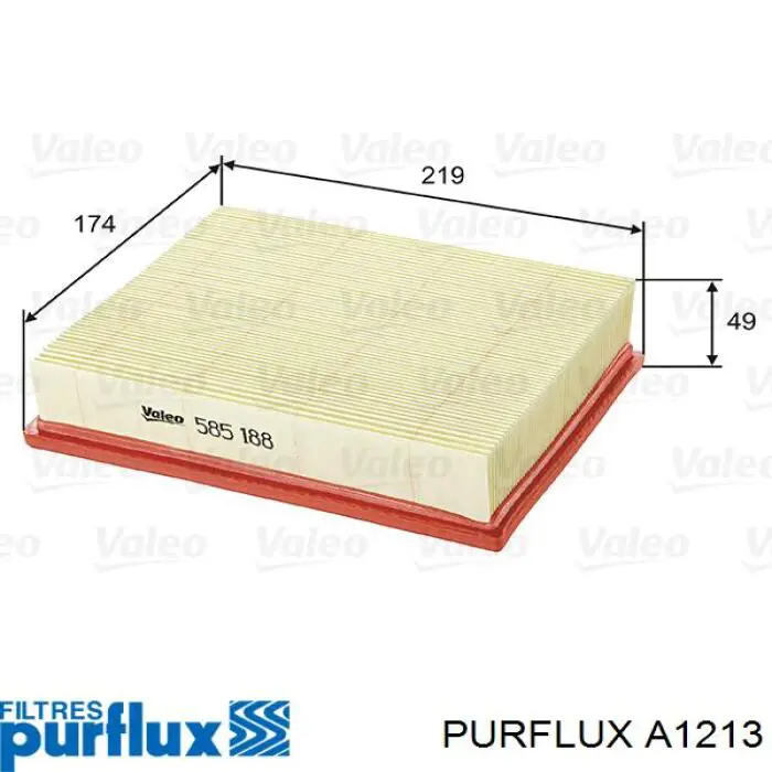 A1213 Purflux Повітряний фільтр двигуна