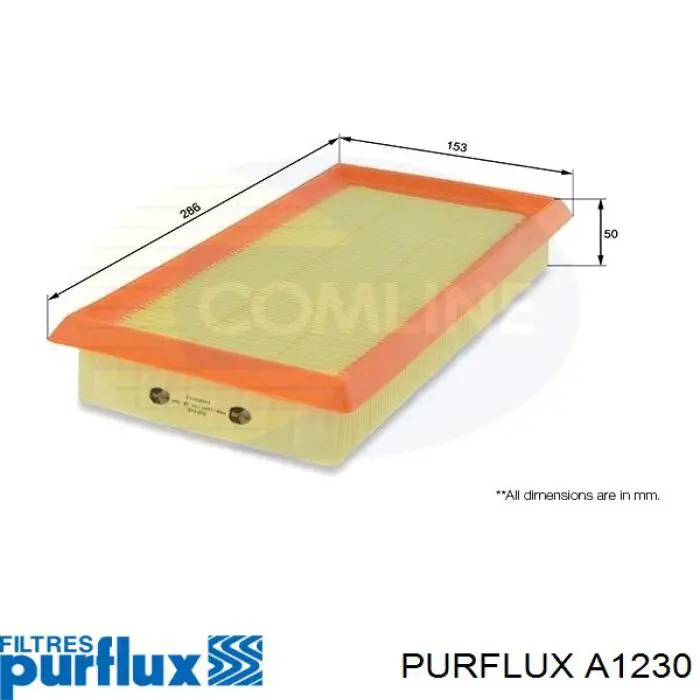 Купити A1230 Purflux Автомобільний фільтр повітря