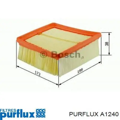 Повітряний фільтр A1240 Purflux