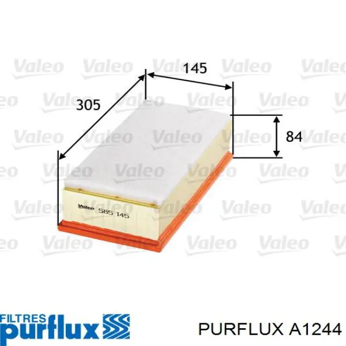 Купити A1244 Purflux Автомобільний фільтр повітря