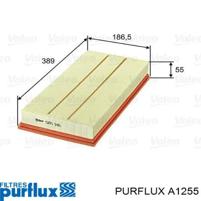 Елемент повітряного фільтра Purflux A1255 ціна, від 12.64 USD