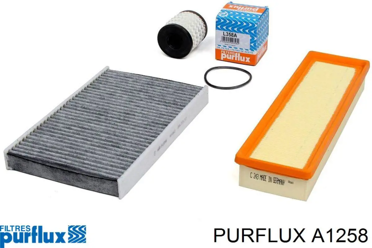 A1258 Purflux Повітряний фільтр двигуна