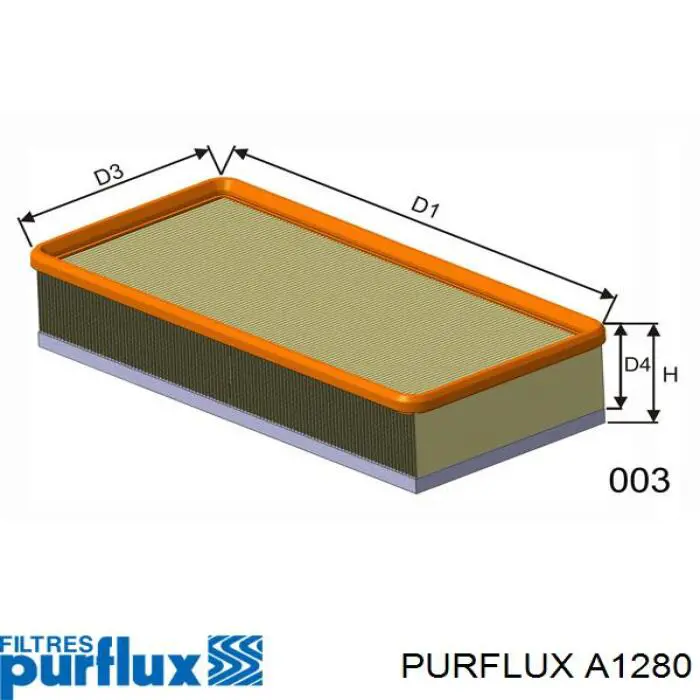 Елемент повітряного фільтра Purflux A1280 ціна, від 9.91 USD