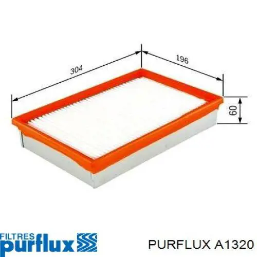 Елемент повітряного фільтра Purflux A1320 ціна, від 7.14 USD
