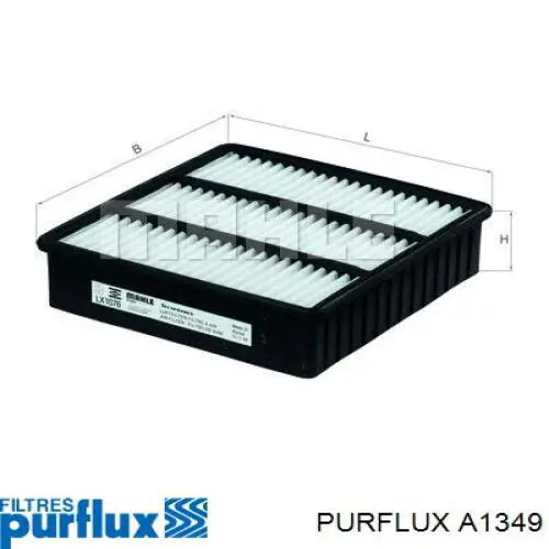 A1349 Purflux Повітряний фільтр двигуна